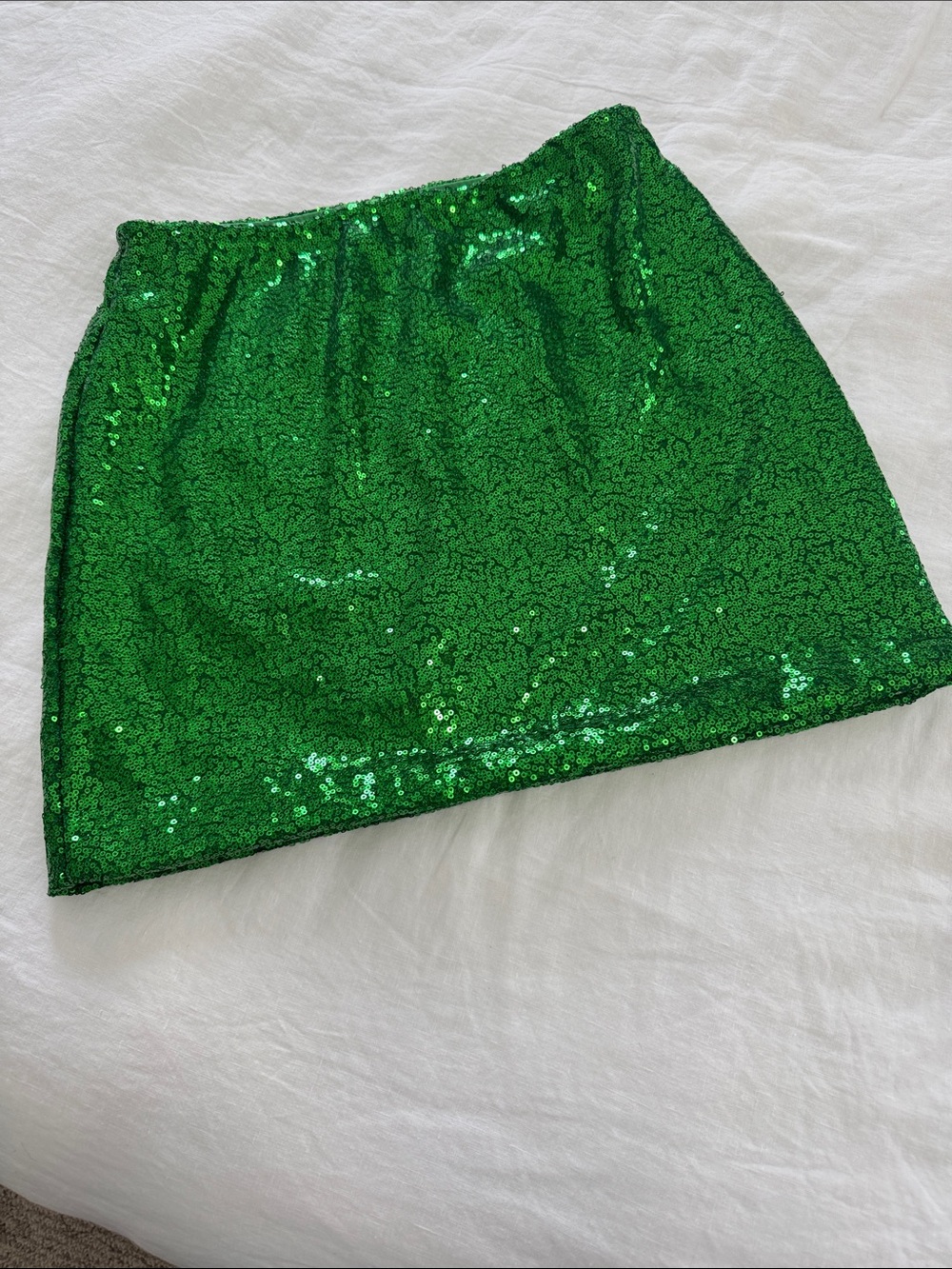 Green Sequin Mini Skirt - Women